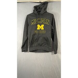 Colosseum NCAA Michigan Wolverines Hooded Sweatshirt Size Medium gray Go Blue